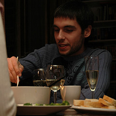 Шурик vs. fondue. Снимал Игорь.