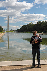 Серега с Бориской на фоне Washington Monument