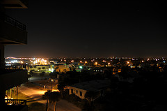 Вид на городок (New Smyrna Beach) ночью
